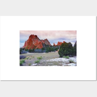 Garden of the Gods Winter Sunrise Posters and Art